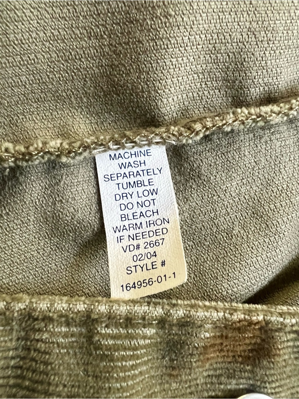 Gap Vintage 2000 Olive Green Corduroy Jacket - Picture 7 of 9